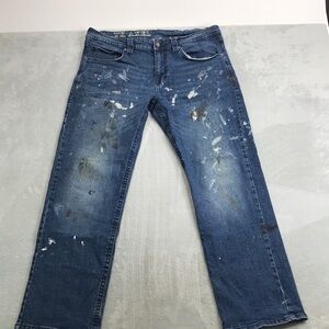 TX Axel Men's Striaght Jeans Paint Splattered  Size 36 X 30